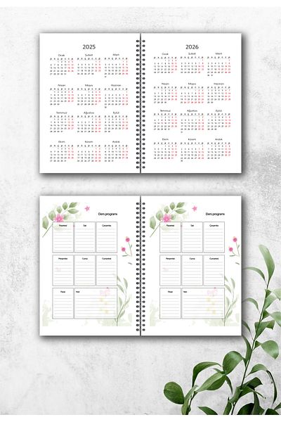BULUT DİJİTAL 2025-2026 A5 Academic Agenda & Spiral & 15X21 cm & 16 Months