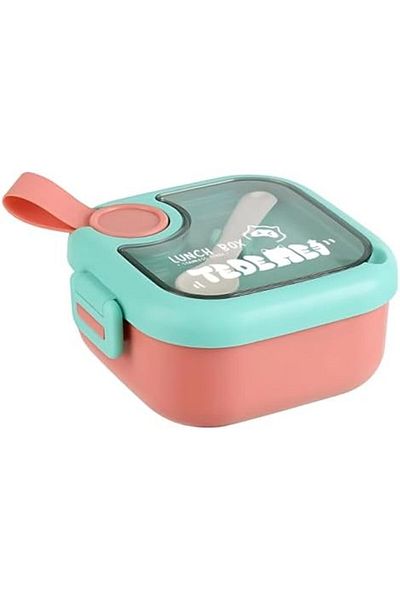 Twisoo Lunchmate Kids Cereal Lunch Box with Stainless Steel Bowl, Spoon and Plastic Scissors - Doubl