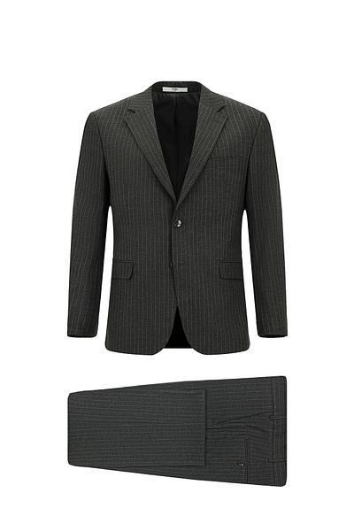 Kiğılı Striped Polyester/Viscose Suit