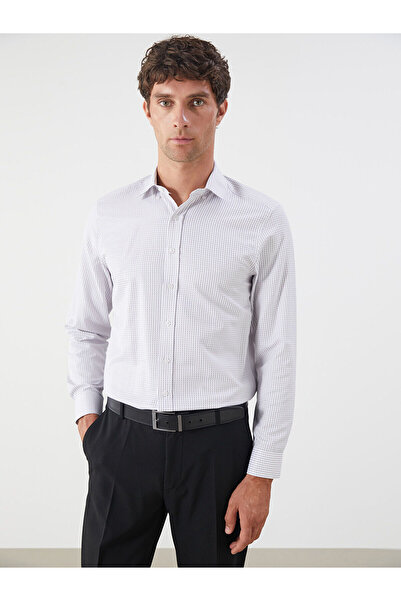 LC Waikiki Cămașă pentru bărbați Dobby cu mânecă lungă în carouri