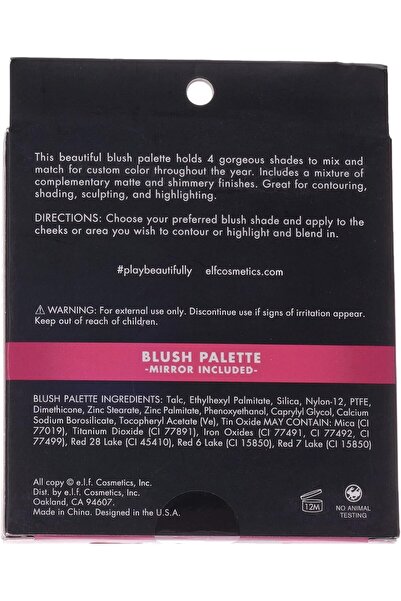 e.l.f cosmetic e.l.f. Blush Palette 83314 - Light, 0.56 oz