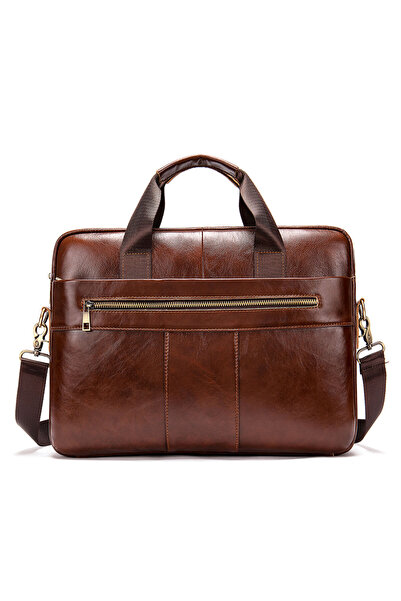 OEM Servietă, Cardinal, Piele naturală, 40x7x28 cm, Maro