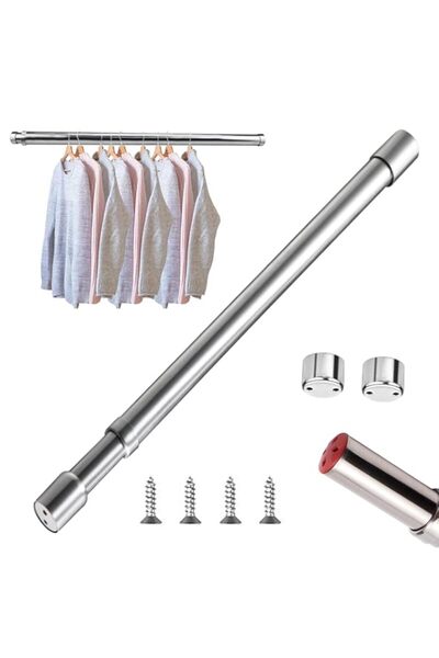 Generic قضيب خزانة تلسكوبي من Tcatec بطول 59-100 سم، قضيب خزانة ملابس، قضيب ت...