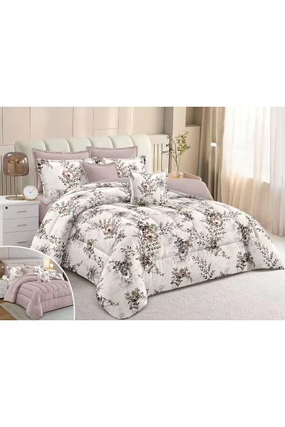 RedRosa Luxurious double bed sheet set, printed, made of microfiber, size 240*260 cm