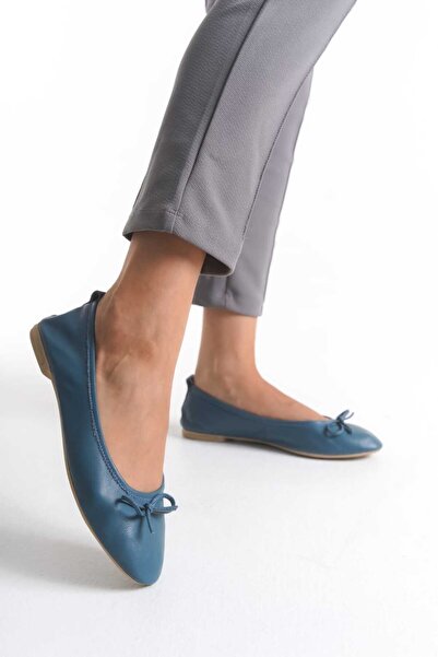 ERNİLA Genuine leather women's flat shoes