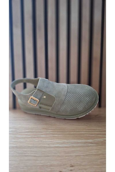 POTEEN Ptc Tokyo Women's Genuine Leather Lightweight Anatomical Buckle Detailed-Sandals
