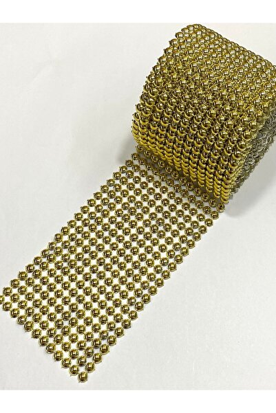 karantuhafiye Πλαστική κυρτή λωρίδα λάμψης / 12 σειρές / 1 μέτρο / Χρυσό