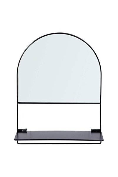 Generic مرآة نصف دائرية مزخرفة من Truu Design مع رف قابل للطي، 15 × 12 بوصة، ...