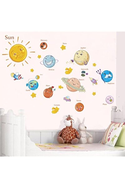 Generic Kids Planet Wall Decals, Space Wall Stickers, Peel and Stick Cute Spa...