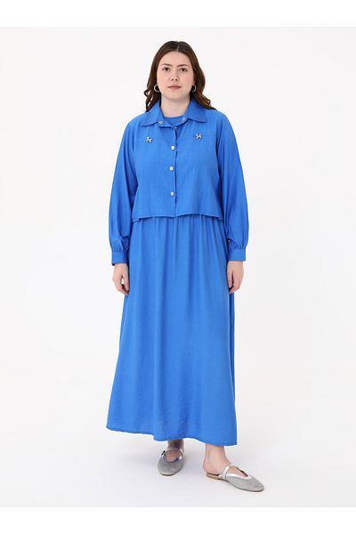 Moda Gazel Hijab dress - blue - fashion gazelle