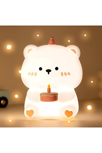 Generic مصباح ليلي على شكل دب كعكة من NALACAL للأطفال - إضاءة محيطية لغرفة ال...