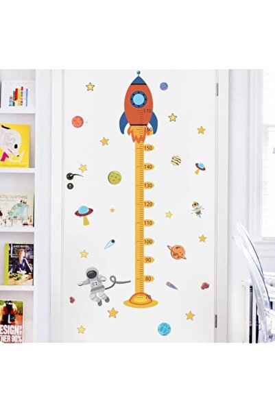 Generic Brand Cartoon Space Rocket Height Chart Sticker, Growth Height Chart ...