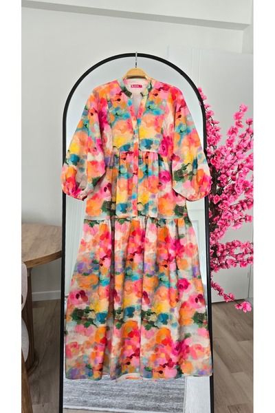 PREMİER VİE TESETTÜR ΛΥΛΙΚΟ ΥΦΑΣΜΑ ΚΑΛΟΚΑΙΡΙΝΟ ΦΟΡΕΜΑ ΜΕ ΛΟΥΛΟΥΔΙΑ