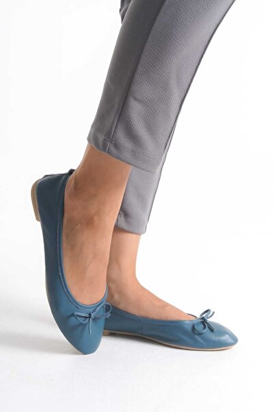 ERNİLA Genuine leather women's flat shoes