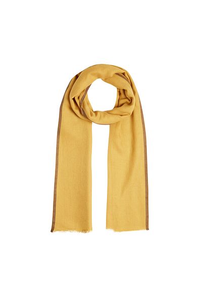 ipekevi Oil Green Plain Stripe Modal Silk Shawl