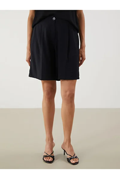 LC Waikiki Women's Pleated Shorts with Elastic Waist
