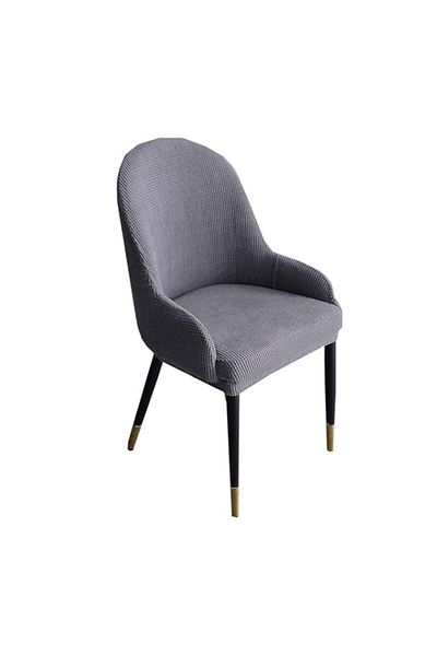 Generic ZHFEL Jacquard Chair Cover,Curved Back Accent Dining Room Chair Slipcover Stretch Bar Stool Cover R