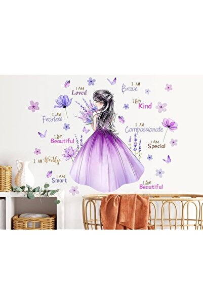 Generic Brand Butterfly Girl Wall Decal Flower Fairy Princess Wall Stickers I...