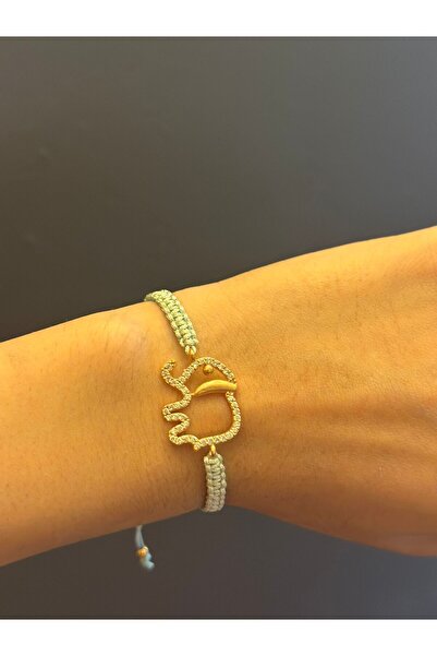 Gönülden Tasarım Handmade Zircon Stone Elephant Women's Bracelet