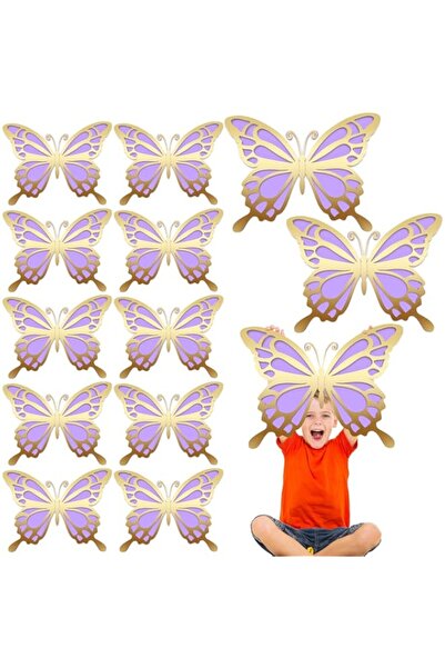 Generic Brand Geyee 12 Pcs Large Butterfly Party Decoration Paper Butterfly S...