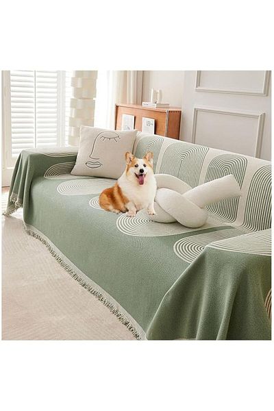 Generic Four Seasons Stylish Double Sided Chenille Sofa Towel (180*300)