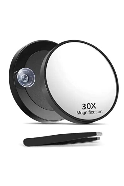Generic مرآة مكبرة 30 مرة مع مجموعة أكواب الشفط والملاقط، مرآة مكياج مكبرة 3....