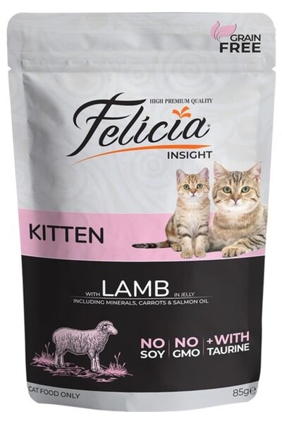 Felicia Tahılsız Kuzulu Yavru Kedi Yaş Maması 85 gr