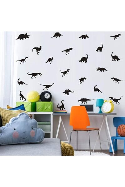 Generic ملصق حائط ديناصور أسود من TOARTi، ملصق فني من الفينيل على شكل حيوانات...