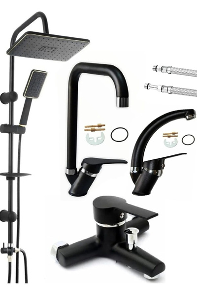 VSA Makedonya Robot Yağmurlama Tepe Duş Seti Delta Banyo Mutfak Lavabo Batary...