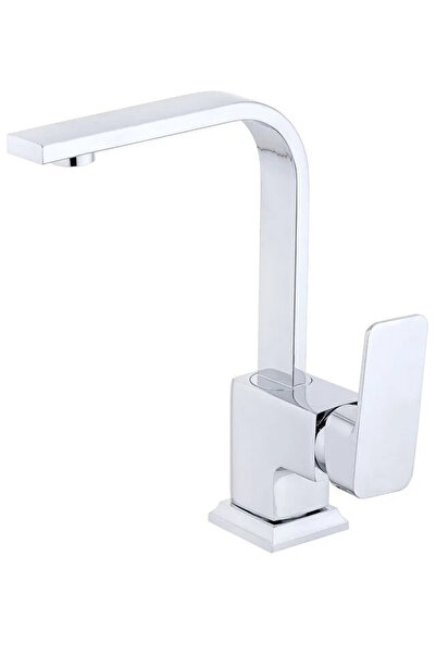 VSA Krom Kısa Kare Lavabo Bataryası Aç Kapa Musluk Garantili