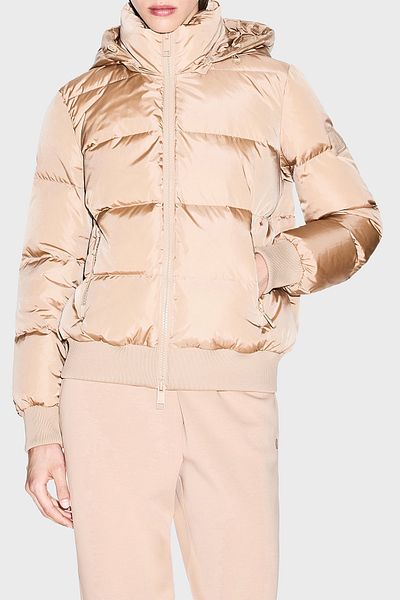 Armani Exchange Quilted Regular Fit Fixed Hooded Coat Mont Xw000228 Af12286 U1051