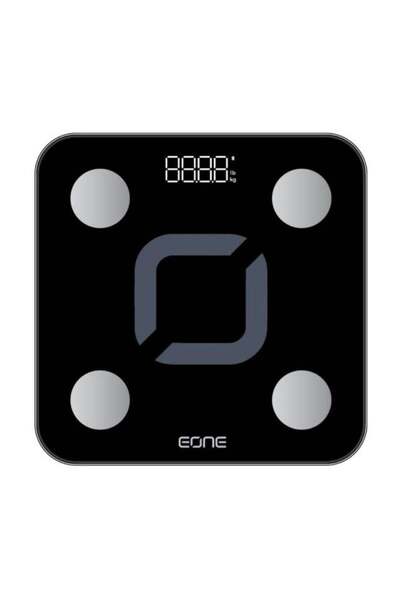 EONE ميزان جسم الكتروني بالجوال أسود E120301