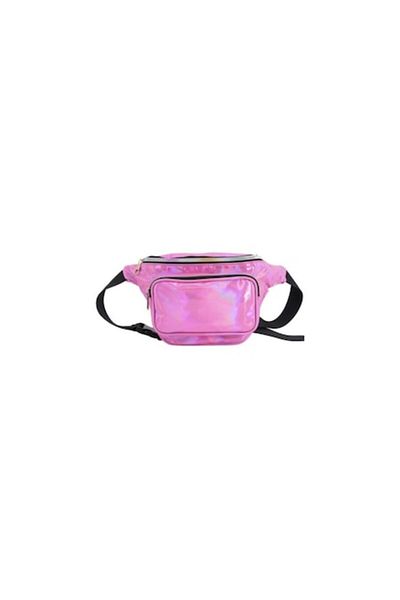 SOHO Borseta Shiny cu 3 buzunare exterioare cu fermoar, Roz