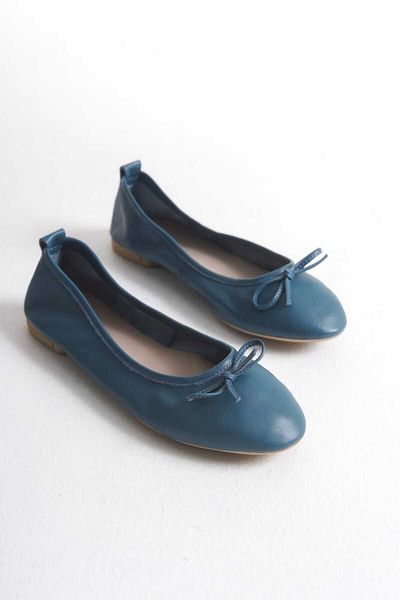 ERNİLA Genuine leather women's flat shoes