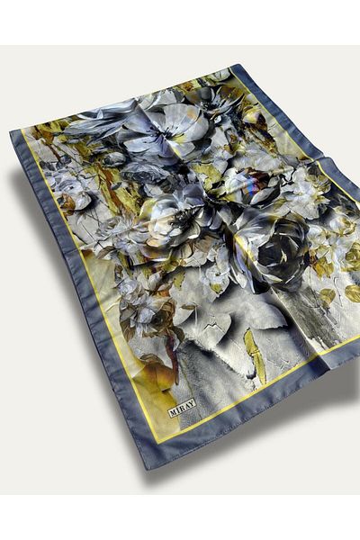 MİRAY Light comfortable cotton soft flower pattern nevada shawl