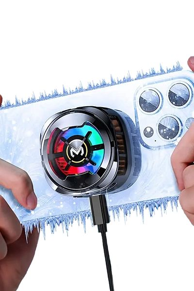 EXENAR Gamer Phone Air Cooling Fan 3 Stage Radiator Fan Phone Cooler Plug Play for Magsafe
