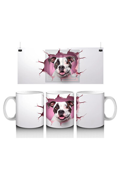 Luluyen Cute Dog Looking at the Rose Garden – Printed Coffee Mug