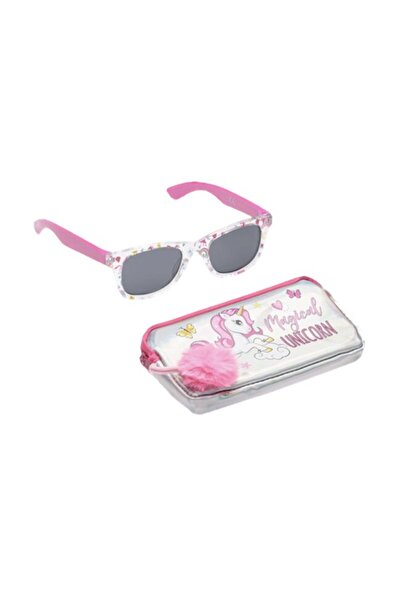SOHO Ochelari de soare cu etui 100% protectie UV, pentru copii, Unicorn, Roz