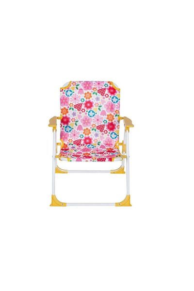 SOHO Scaun pliant pentru plajă, model floral, 35x34x46, roz