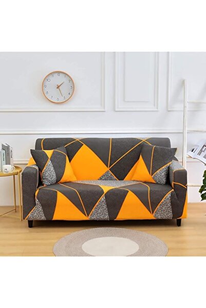 Generic Sulfar 1-Seater Cotton Stretch Sofa Slipcover | Geometric Style All-I...