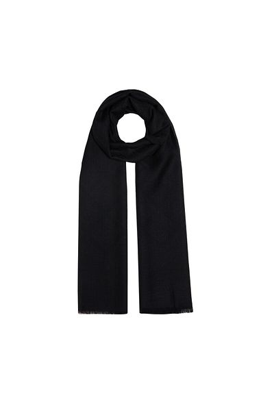 ipekevi Black Parcel Patterned Wool Silk Shawl