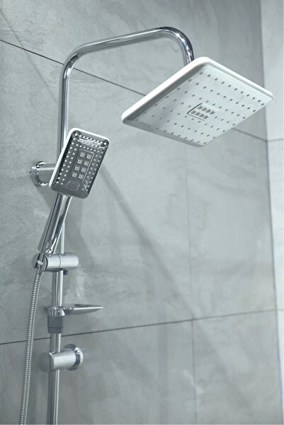 VSA Lüx Beyaz Alaska Robot Tepe Yağmurlama Banyo Duş Seti Kolay Kurulum Banyo...