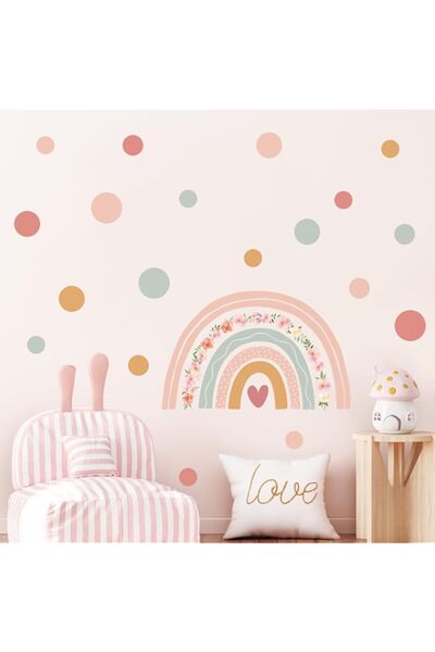 Generic Brand Large Flower Wall Stickers Boho Polka Dots Wall Decal Vinyl for...
