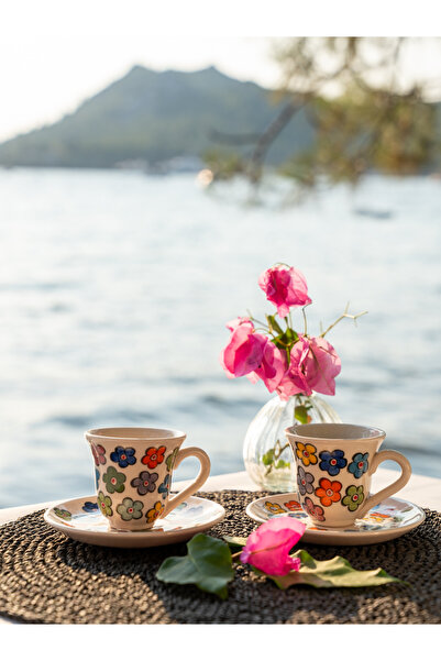 shop طقم أكواب سيراميك مكون من قطعتين مصنوع يدويًا