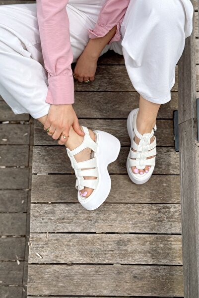 I Love Shoes Oneyas Matte Leather Women's Heeled Sandals White