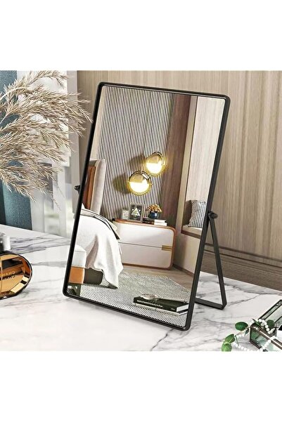 Generic Gosider Black Table Mirror - Portable Vanity Metal Framed Rectangular...