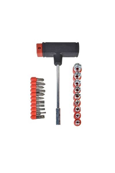 SOHO Magnetic T Screwdriver with 20 Included Bits, Multicolor
