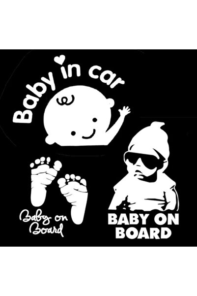 Generic ملصقات تاون ستيكس بيبي أون بورد، بيبي إن كار، نوافذ السيارة - عبوة من...