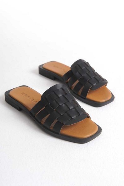 ERNİLA GENUINE LEATHER WOMEN'S SLIPPERS