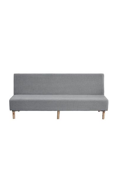 Generic SKEIDO 180-220cm Polar Fleece Fabric Armless Sofa Bed Cover Solid Color Without Armrest Big Elastic